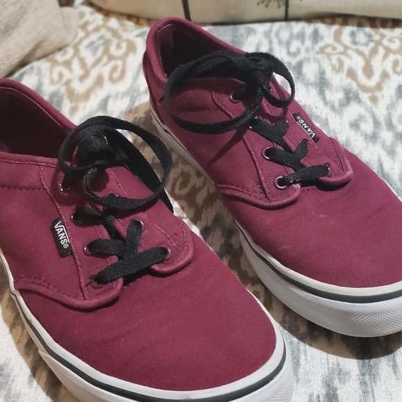 youth burgundy vans